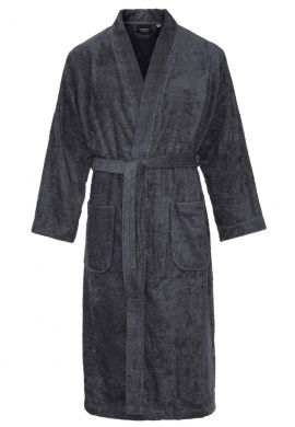 Badstof kimono donkergrijs – sauna - Comvie